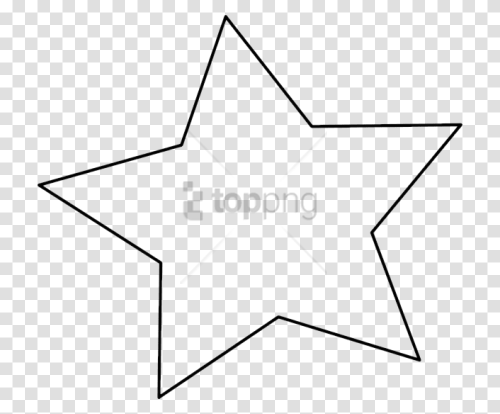 White Star Background Line Art, Star Symbol Transparent Png