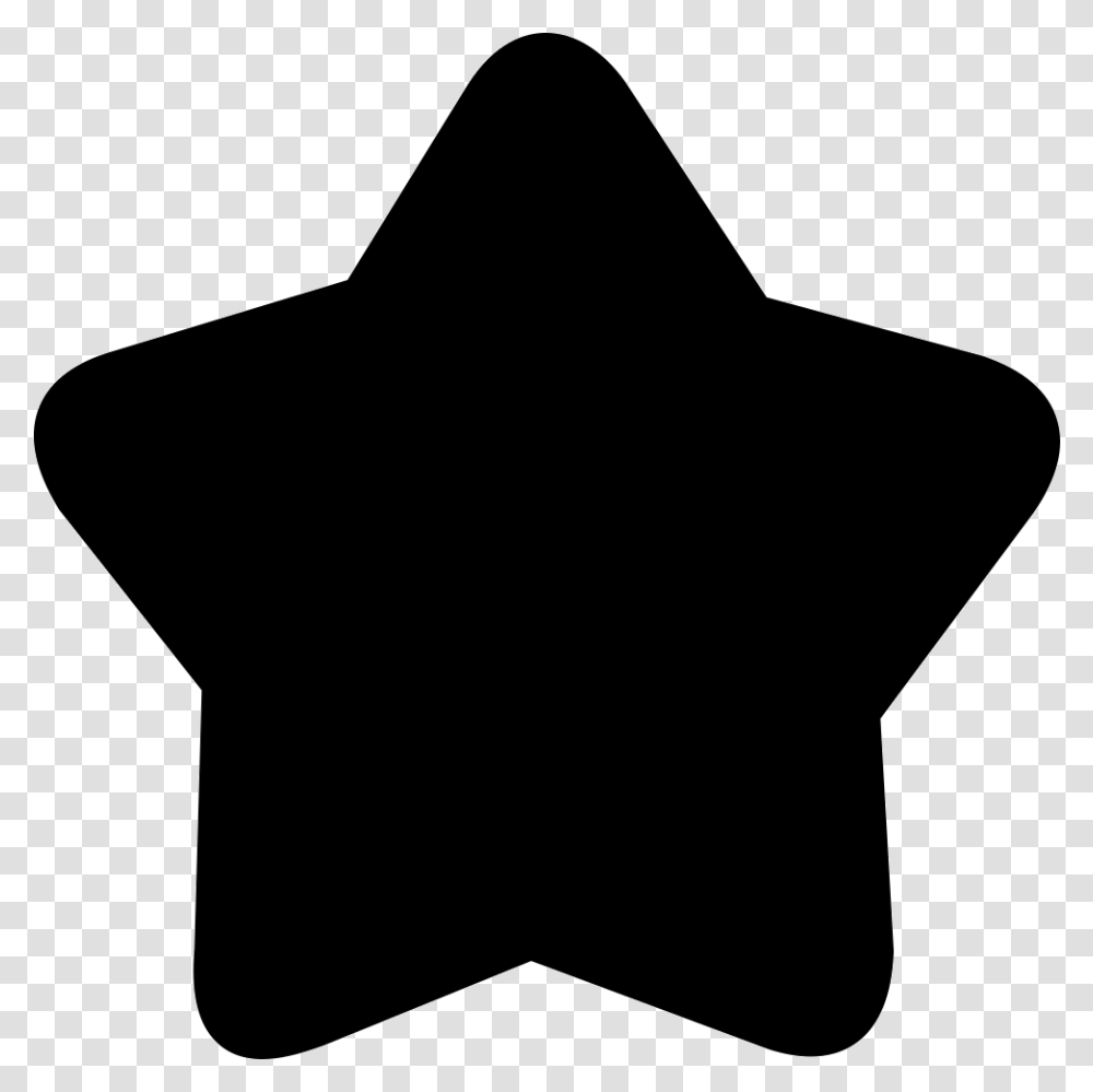 White Star Solid Rounded Star Icon, Star Symbol Transparent Png