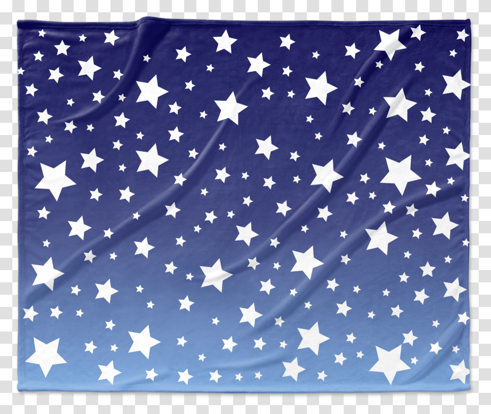 White Stars Blue Ombre Blanket American, Rug, Symbol, Star Symbol, Flag Transparent Png