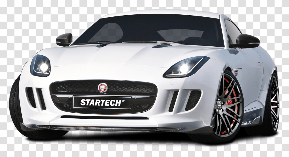White Startech Jaguar F Type Coupe Sports Car Image Pngpix Sport Car Hd, Vehicle, Transportation, Tire, Wheel Transparent Png