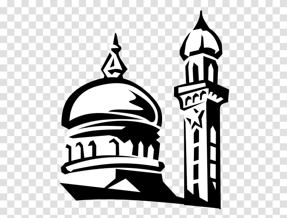 White Stock Islamic Mosque Dome Vector Logo Masjid, Architecture, Building, Stencil, Pillar Transparent Png