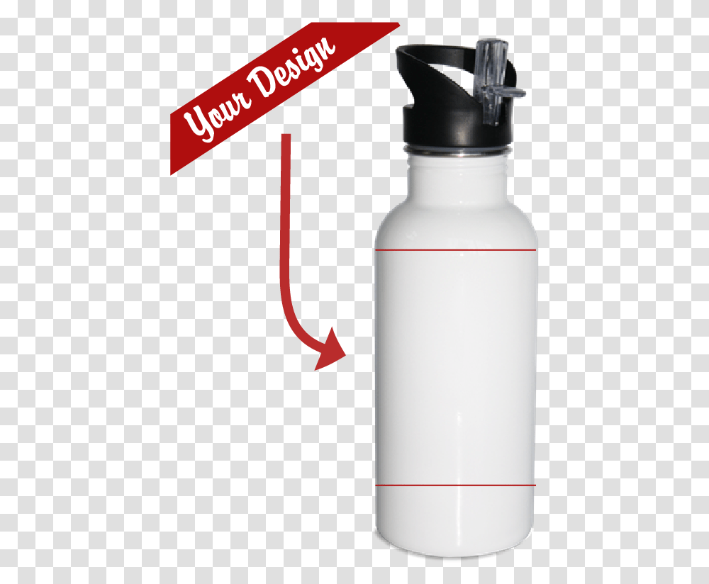 White Sublimation Water Bottle, Shaker, Cylinder, Milk, Beverage Transparent Png