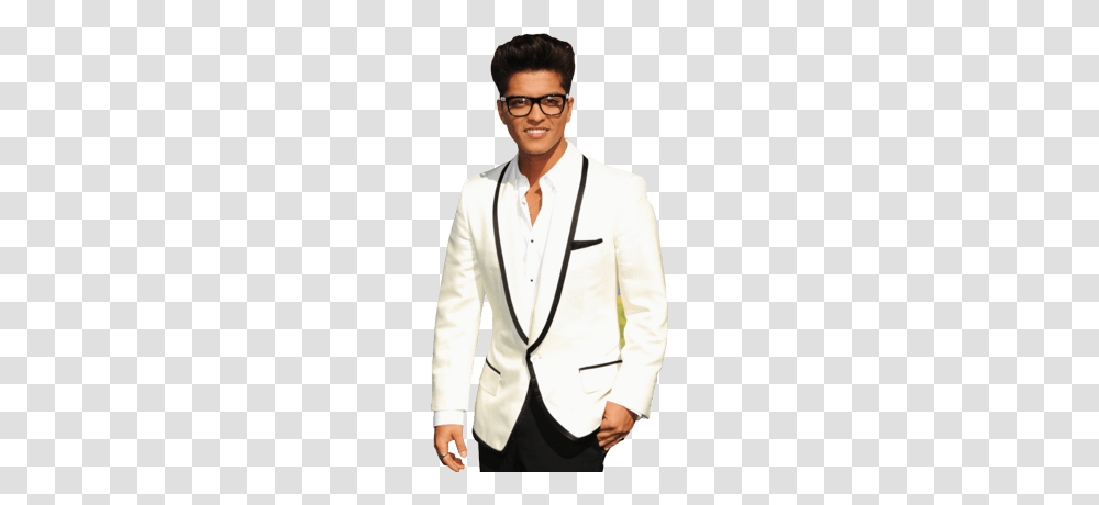 White Suit Bruno Mars, Apparel, Overcoat, Shirt Transparent Png