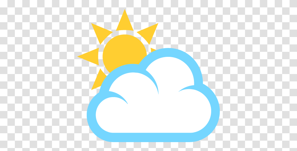 White Sun Behind Cloud Emoji For Facebook Email & Sms Id Emoji Sol Y Nube, Outdoors, Nature, Sky, Star Symbol Transparent Png