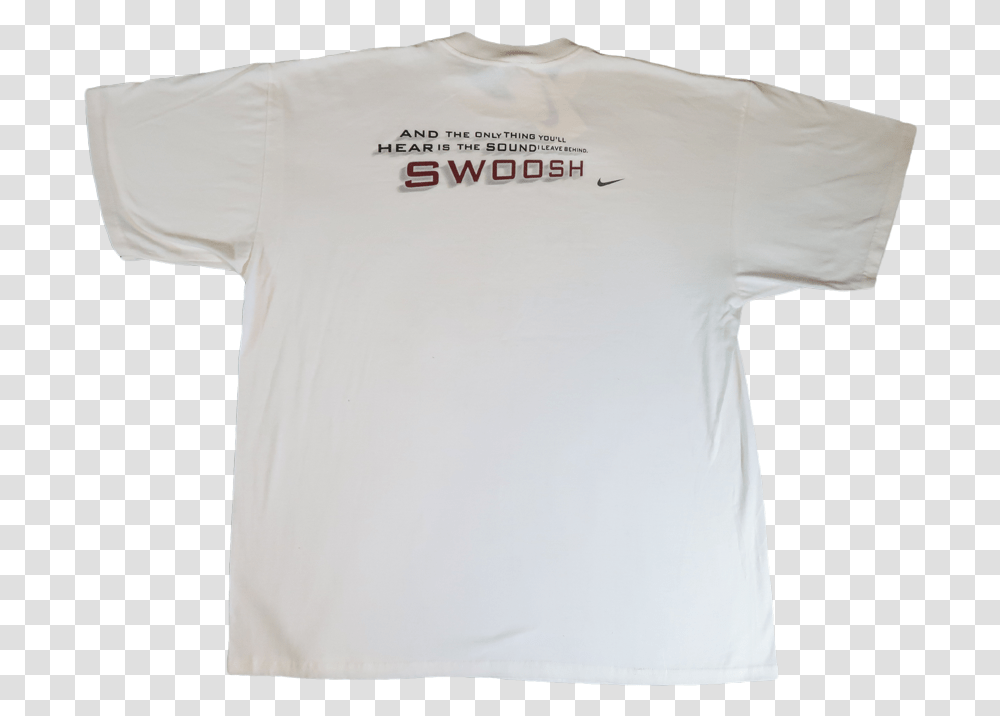 White Swoosh Active Shirt, Apparel, T-Shirt, Sleeve Transparent Png