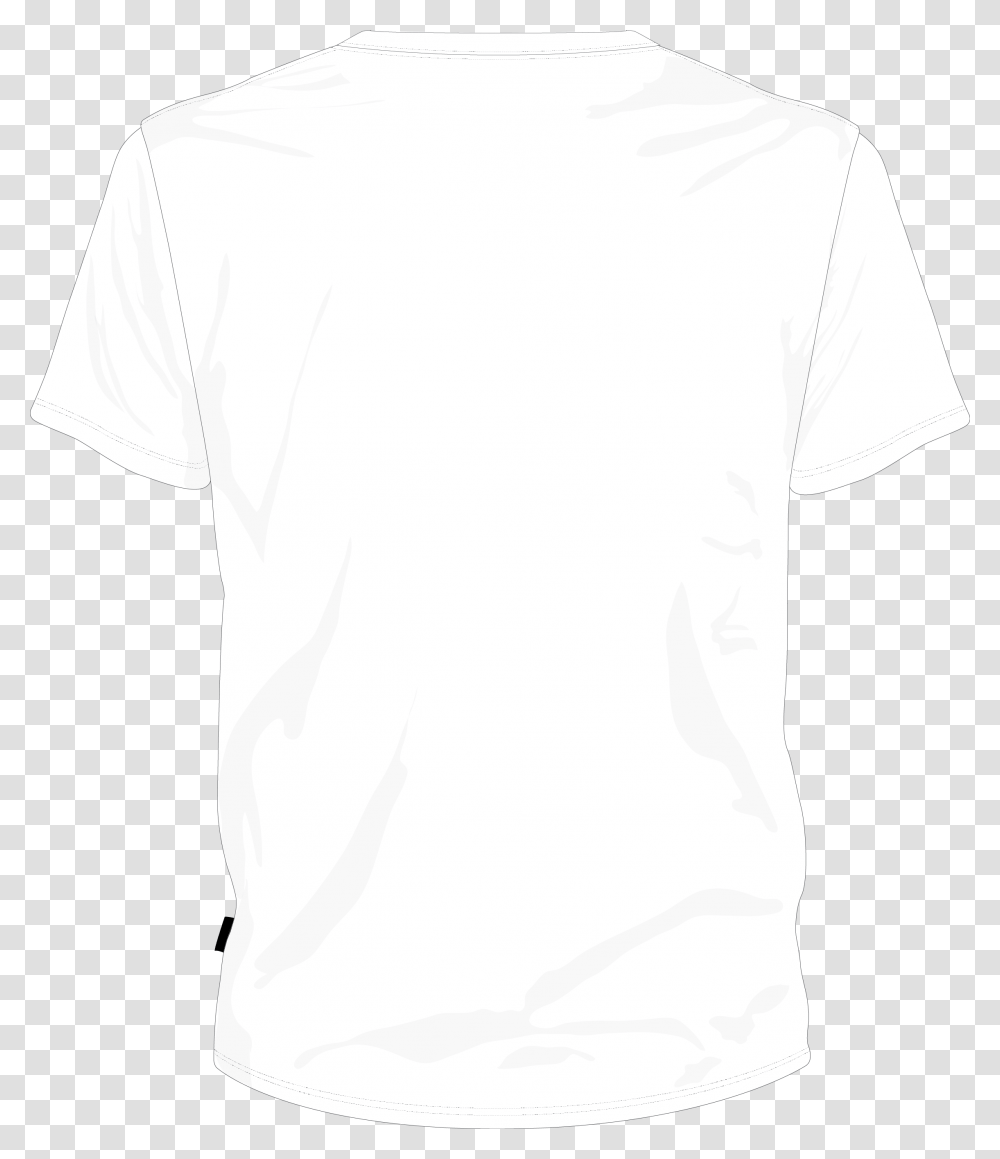 White T Shirt Back T Shirt Plain White For Designing, Apparel, T-Shirt, Sleeve Transparent Png