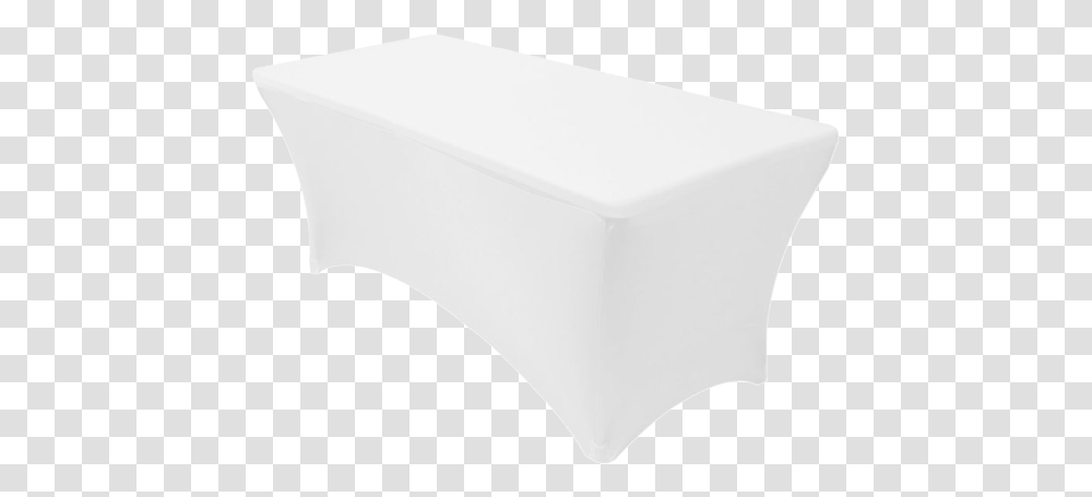 White Tablecloth On Rectangle Table, Furniture, Coffee Table, Box, Tabletop Transparent Png
