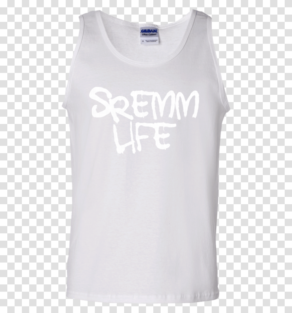 White Tank Top Sremmlife, Apparel, Sleeve, T-Shirt Transparent Png