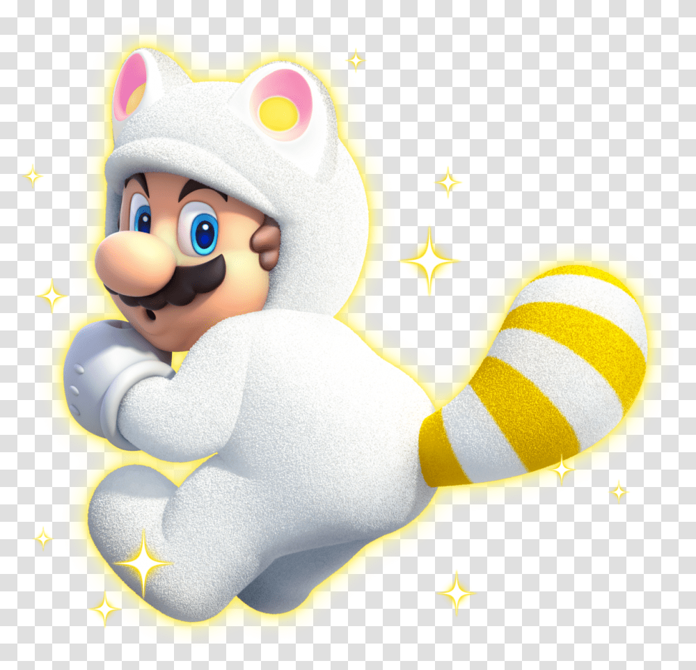 White Tanooki Mario, Toy, Super Mario Transparent Png