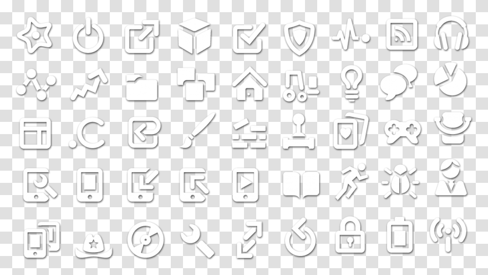 White Technology Icon, Number, Alphabet Transparent Png