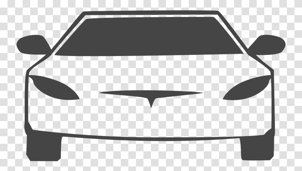 White Tesla Model X, Stencil, Arrow, Batman Logo Transparent Png