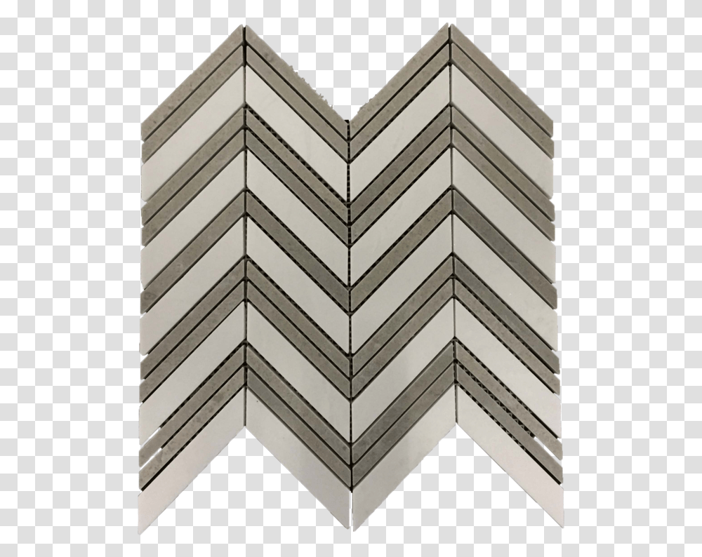 White Thassos Chevron With Sand Dollar Strips Mosaic Marble, Rug, Pattern Transparent Png