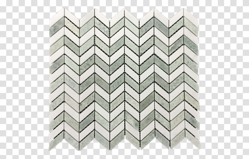 White Thassos Petite Chevron With Ming Green Mosaic Tile, Rug, Pattern Transparent Png