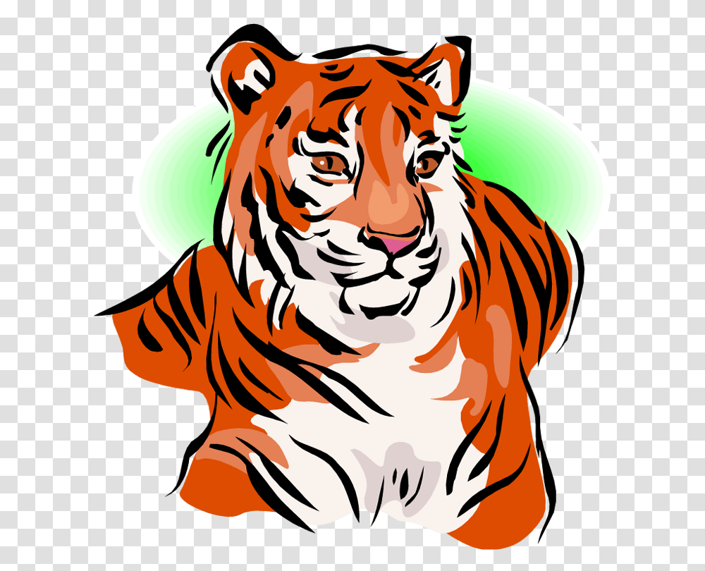 White Tiger Clipart Simple, Wildlife, Mammal, Animal, Label Transparent Png