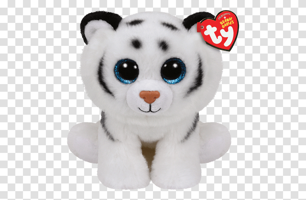 White Tiger Medium Beanie Babies Ty Tundra, Plush, Toy, Mammal, Animal Transparent Png