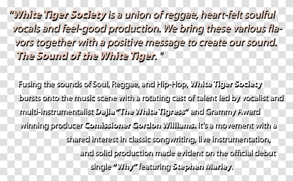 White Tiger Society Document, Text, Flyer, Poster, Paper Transparent Png