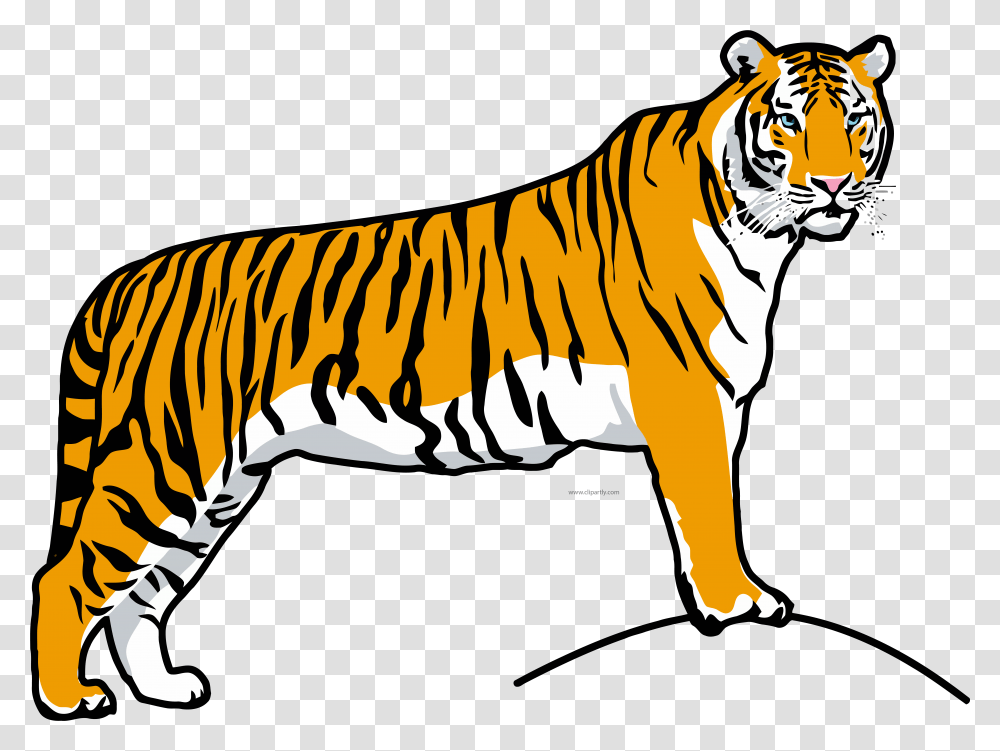 White Tigger Clipart Image Download Drawing Of National Animal, Tiger, Wildlife, Mammal, Zebra Transparent Png