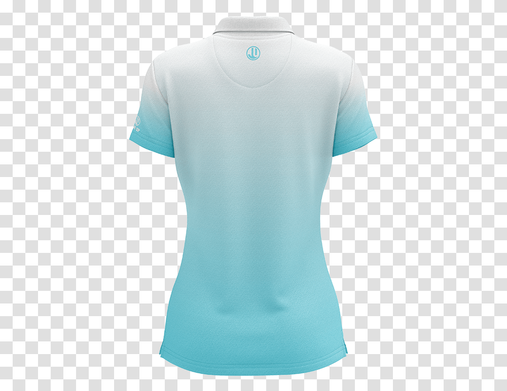 White To Tiffany Blue Women's Sublimated Jersey White And Teal Polo, Apparel, Shirt, T-Shirt Transparent Png