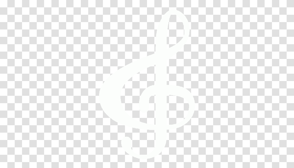 White Treble Clef Icon Icon White Music, Cross, Symbol, Logo, Trademark Transparent Png