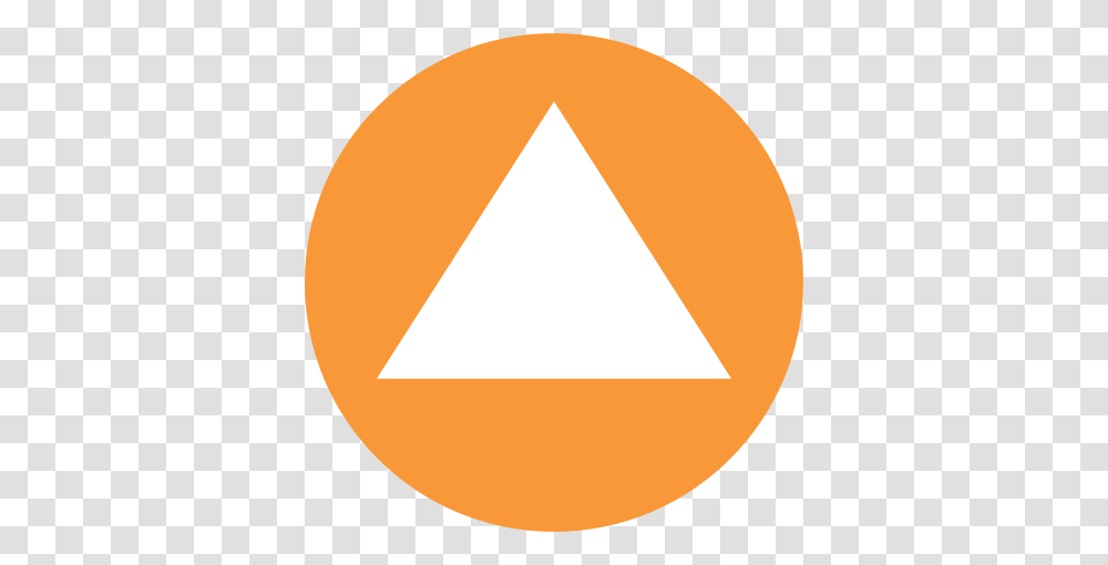 White Triangle In Orange Background, Lamp, Balloon, Logo Transparent Png