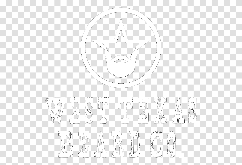 White Trywest Texas Beard Emblem, Star Symbol, Logo Transparent Png