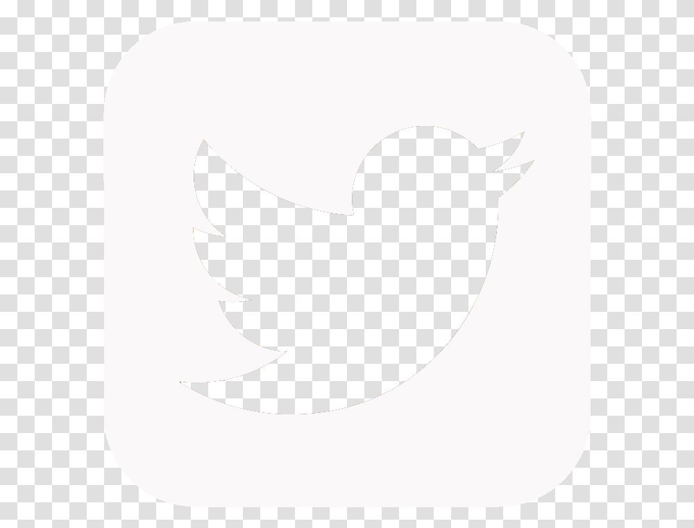 White Twitter Logo Square Bird Animal Stencil Transparent Png Pngset Com