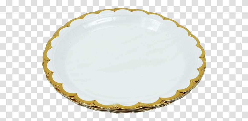 White & Gold Trim Plate 21cm Plate, Platter, Dish, Meal, Food Transparent Png
