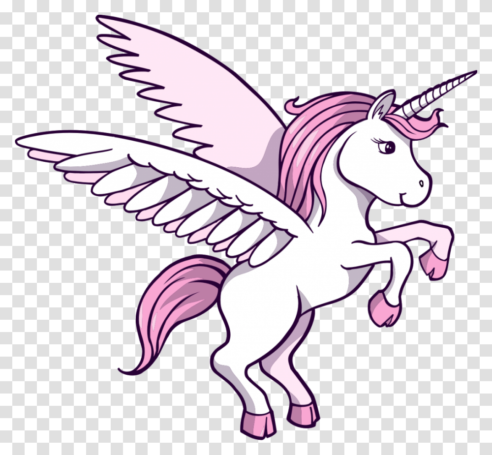 White Unicorn Pink Hair, Dragon, Horse, Mammal Transparent Png
