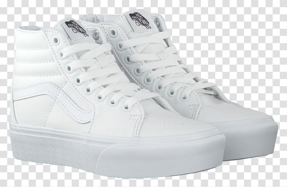 White Vans High Sneakers Ua Sk8 Plimsoll, Shoe, Footwear, Clothing, Apparel Transparent Png