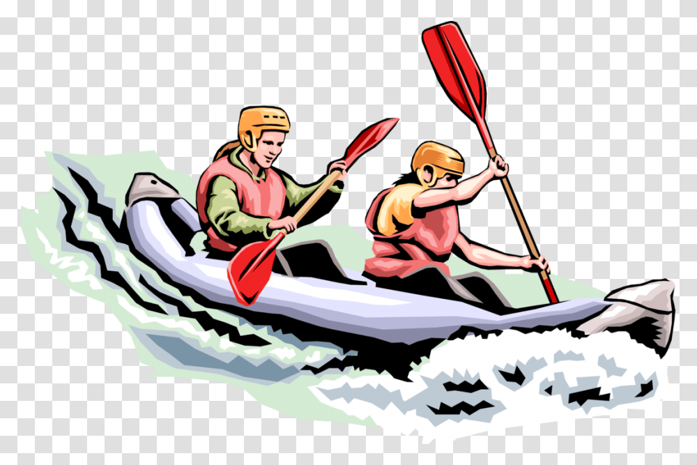 White Water Rafting And Kayaking, Person, Human, Boat, Vehicle Transparent Png