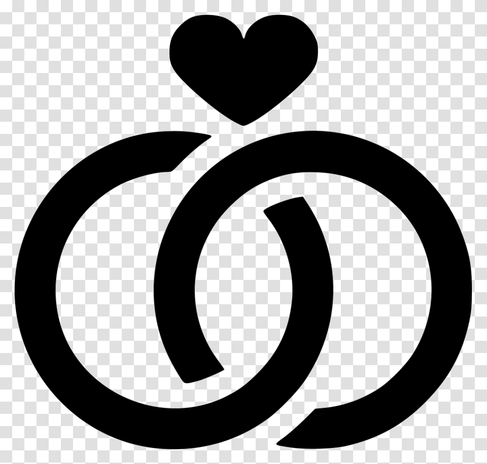 White Wedding Rings, Stencil, Logo, Trademark Transparent Png