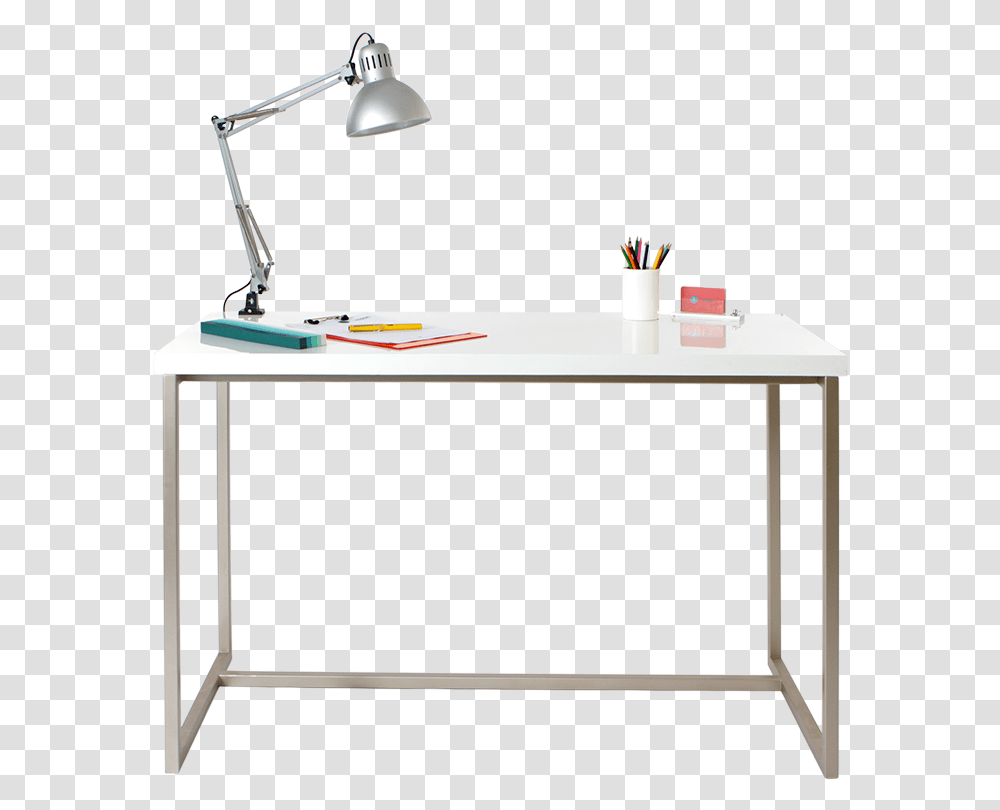 White White Study Table, Tabletop, Furniture, Desk, Stand Transparent Png