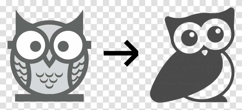White Wise Owl Clipart Black And White, Animal, Face, Outdoors, Symbol Transparent Png