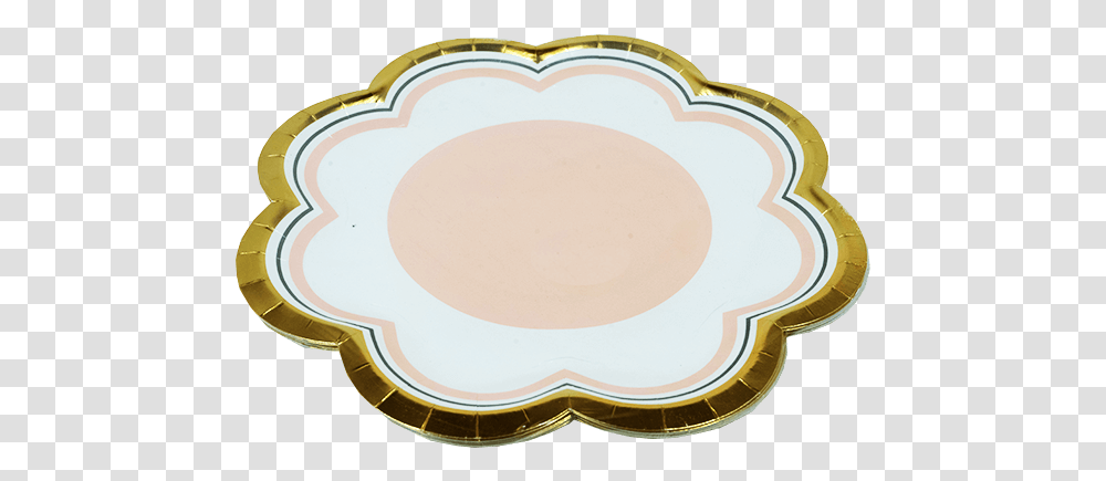 White With Gold Trim Paper Plates Circle, Meal, Food, Pottery, Saucer Transparent Png