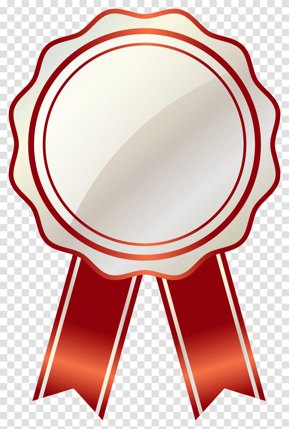White With Red Ribbon Graduation Ribbon Head Design, Mirror, Lamp, Oval Transparent Png