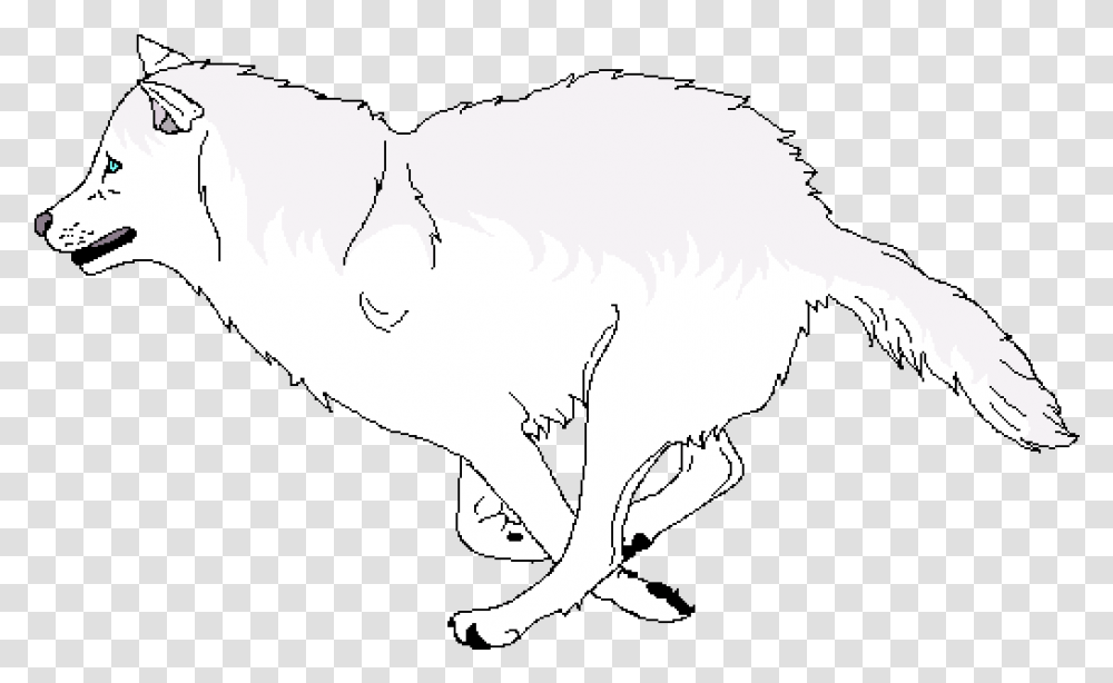 White Wolf Illustration, Animal, Mammal, Goat, Drawing Transparent Png