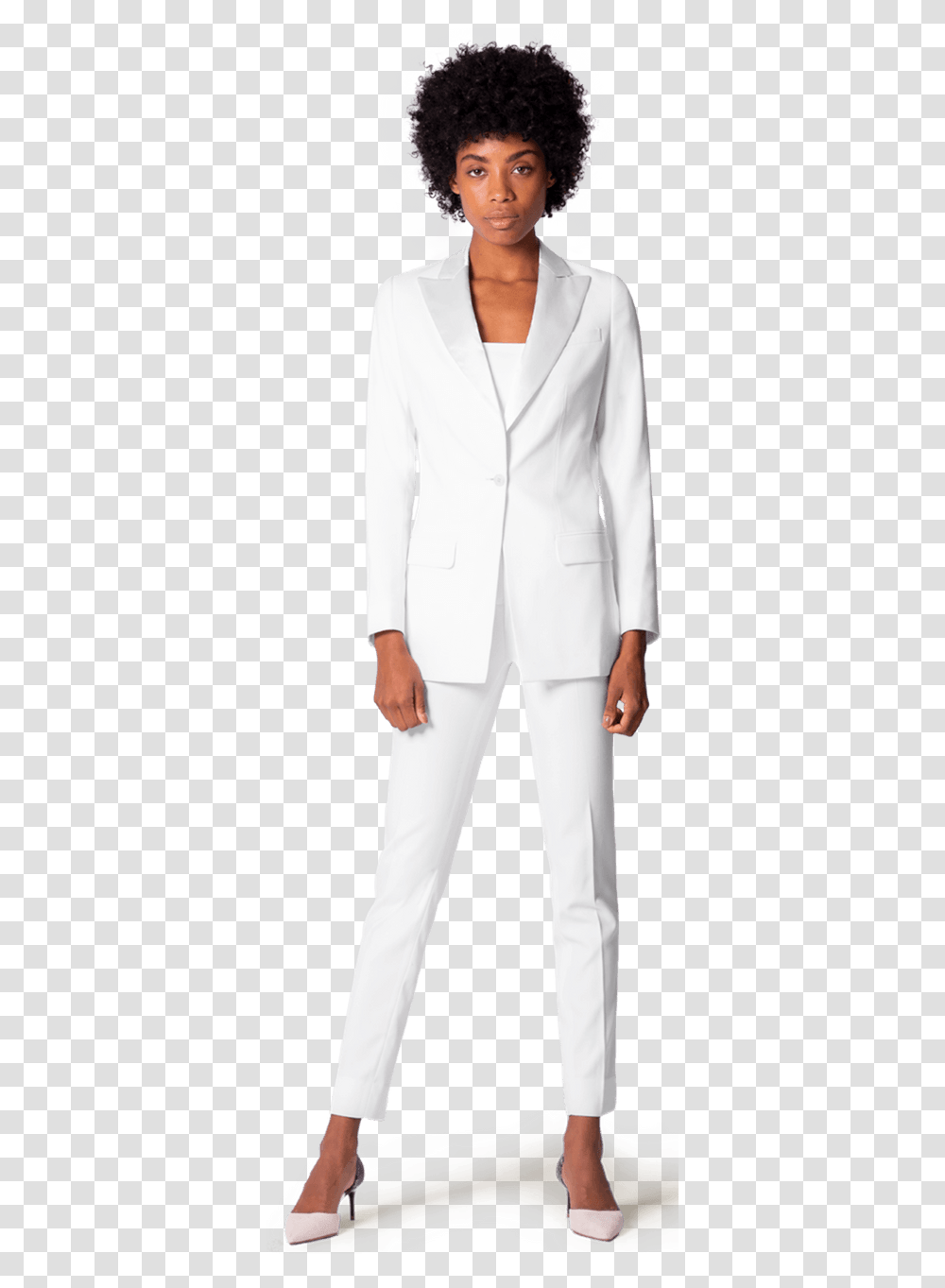 White Wool Tuxedo With Wide White Lapels White Suits, Overcoat, Person, Shirt Transparent Png