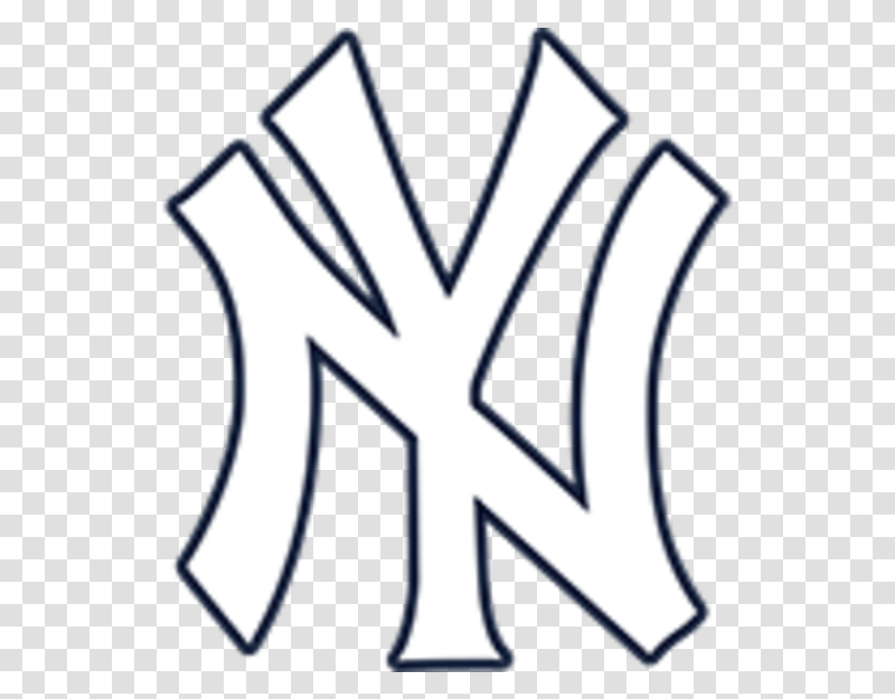 White Yankees Logo 4 By Erin New York Yankees Logo, Trademark, Emblem, Star Symbol Transparent Png