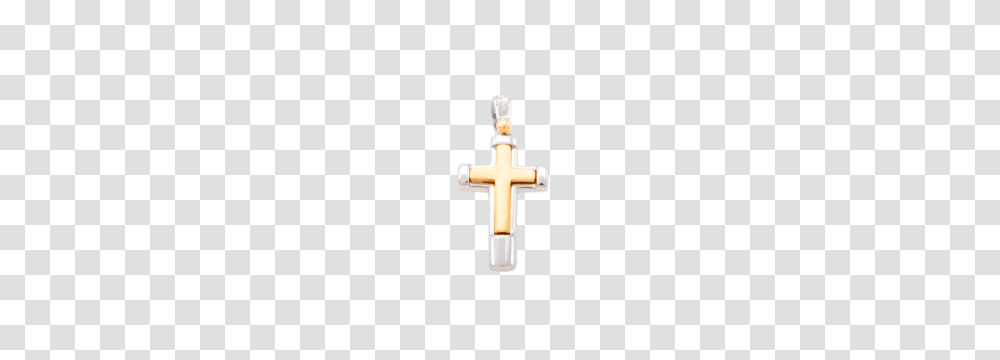 White Yellow Gold Cross, Crucifix Transparent Png
