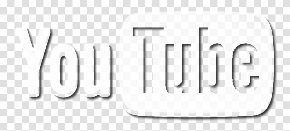 White Youtube Logo Youtube Logo Black Background, Text, Number, Symbol, Label Transparent Png