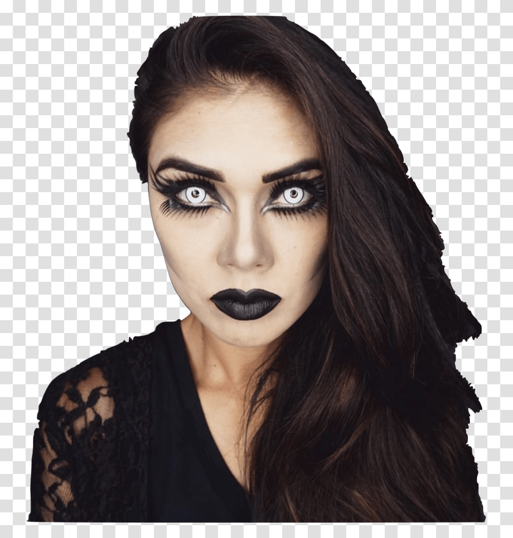 White Zombie Contacts, Face, Person, Performer, Female Transparent Png