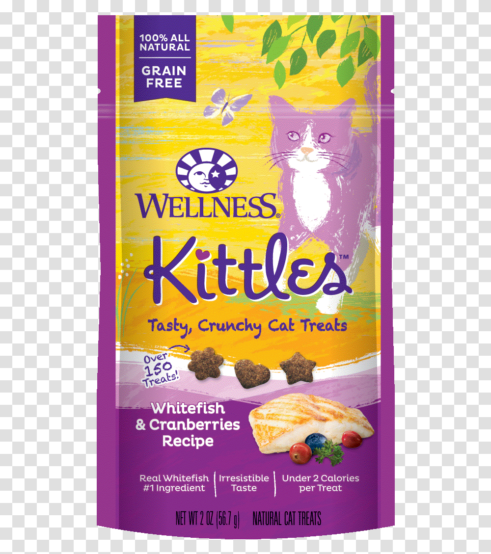 Whitefish And Tuna Wellness Cat Treats Crunchy, Poster, Advertisement, Food, Tin Transparent Png