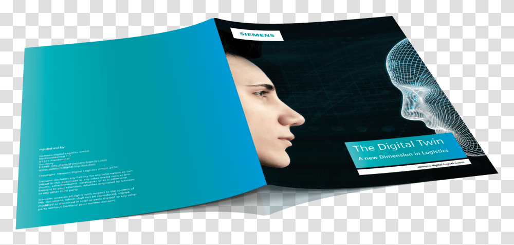 Whitepaper Digital Twin Brochure, Text, Person, Label, Business Card Transparent Png