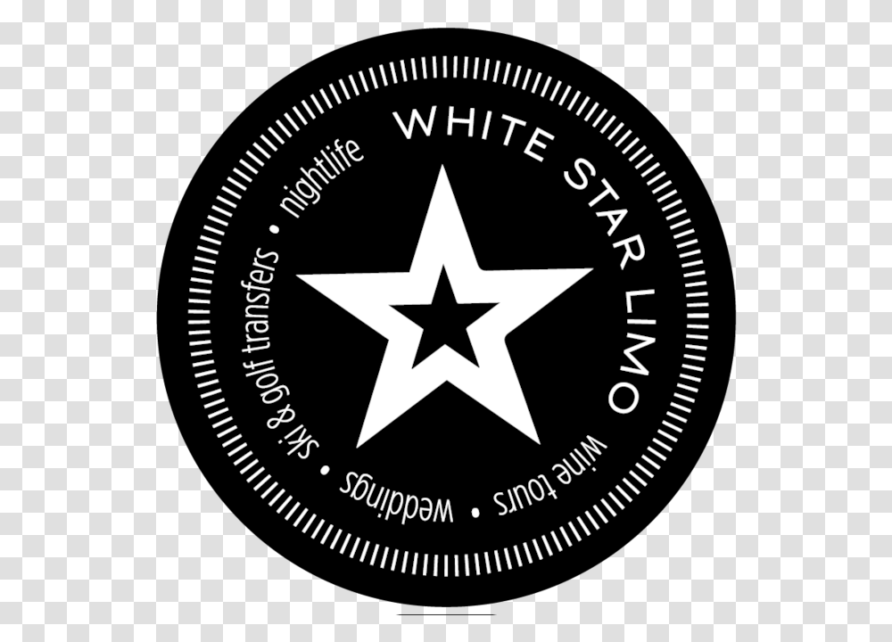 Whitestarlimo Round Tagline Whiteonblack Enlargebg Badge, Compass, Outdoors, Star Symbol Transparent Png