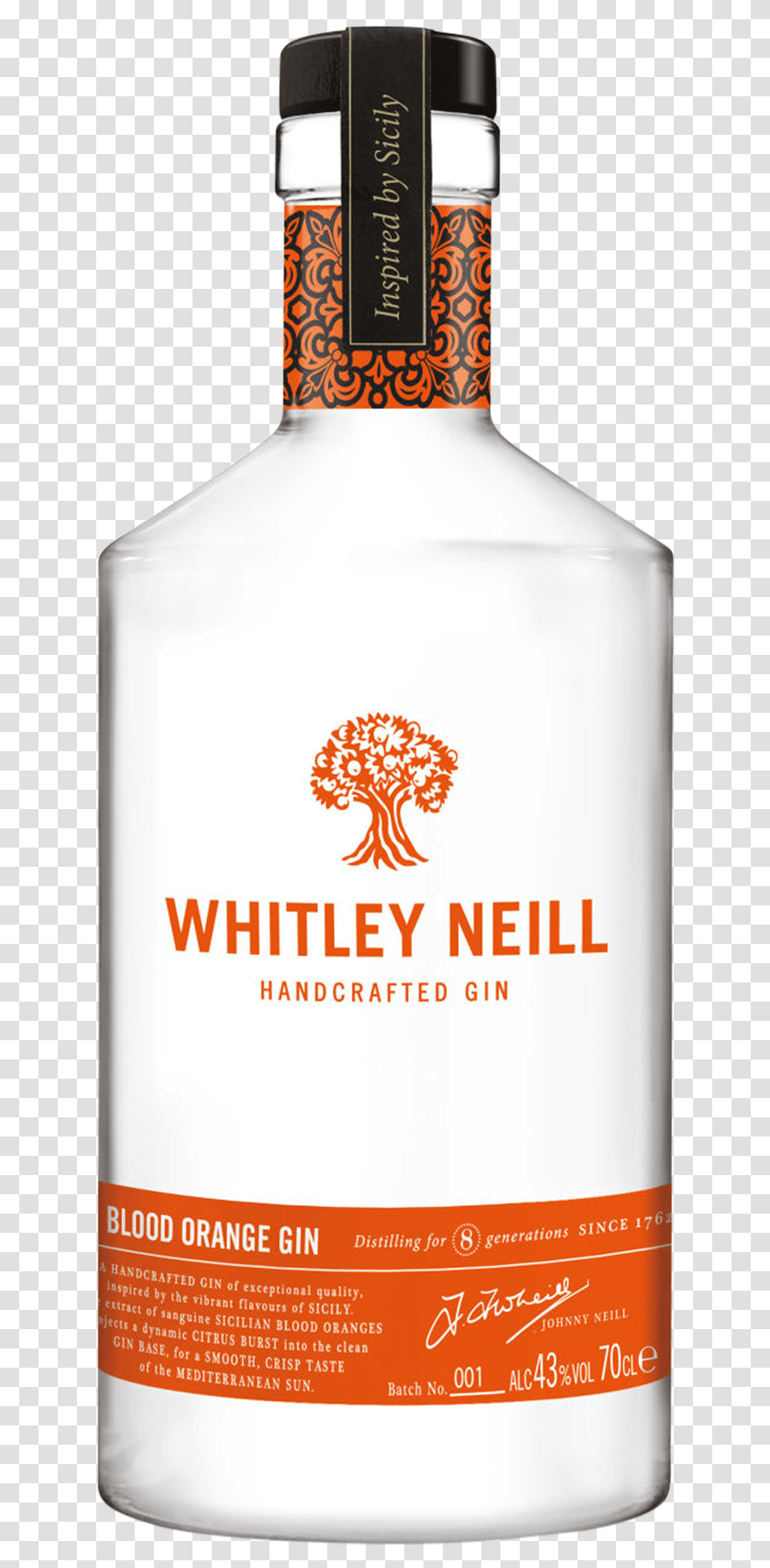 Whitley Neill Blood Orange Gin, Liquor, Alcohol, Beverage, Drink Transparent Png