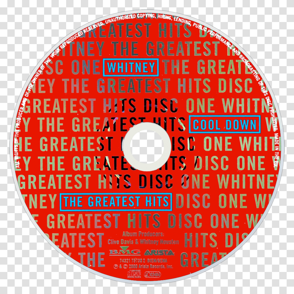 Whitney Houston The Greatest Hits, Disk, Dvd, Poster, Advertisement Transparent Png