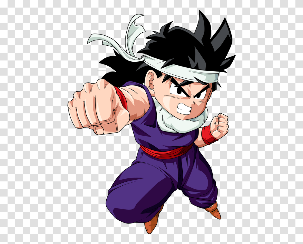Who Do You Think Is The Cutest Anime Kid Quora Dragon Ball Kid Gohan, Hand, Person, Human, Helmet Transparent Png
