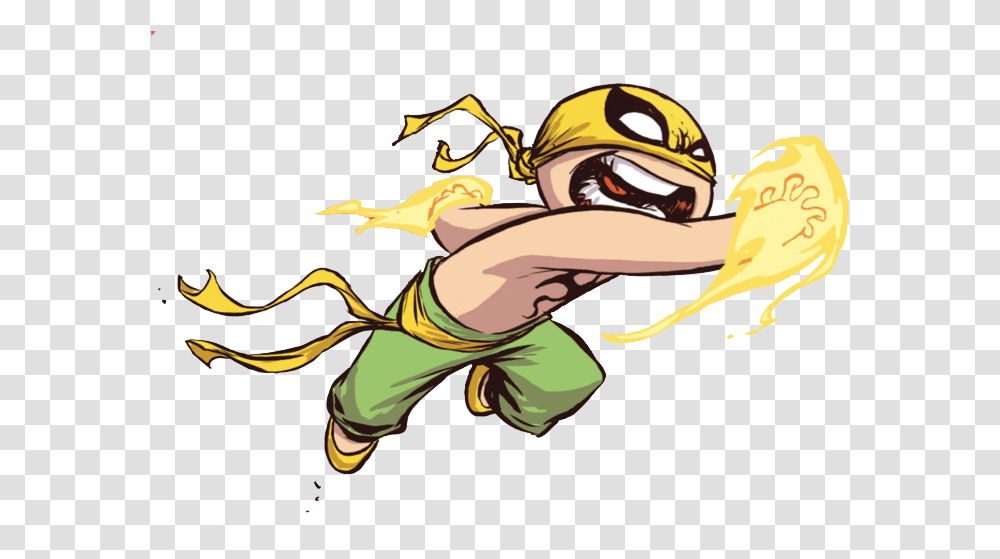 Who Is Iron Fist Chibi Iron Fist, Person, Helmet, Hand Transparent Png
