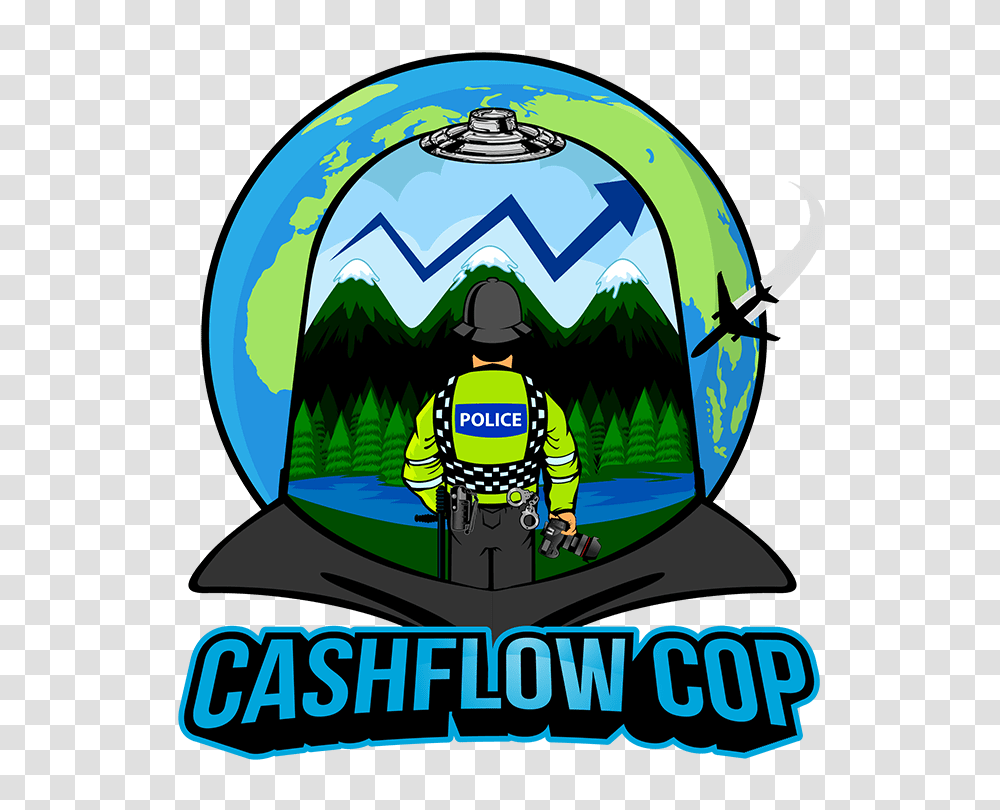Who Is The Cashflow Cop, Person, Advertisement, Helmet Transparent Png