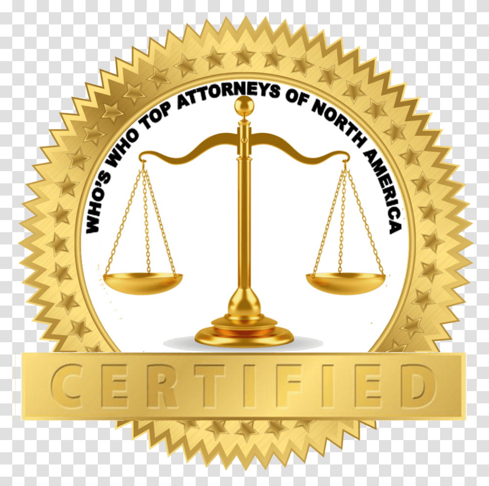 Who's Who Top Attorneys Of North America National Senior Beta Club Logo, Scale, Jury, Gold Transparent Png